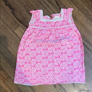Mini BODEN, cap sleeve Pink Floral Dress size4-5